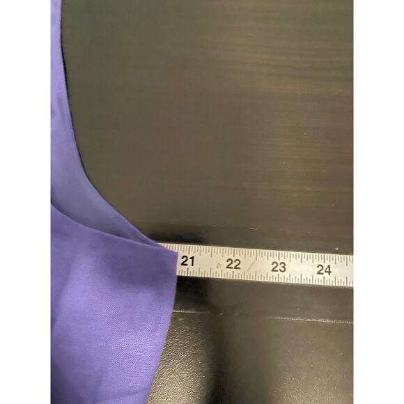 Coldwater Creek Womens Dress Size 16 Purple Linen Rayon Sleeveless Lagenlook - Picture 5 of 8